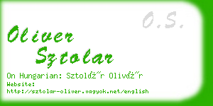 oliver sztolar business card